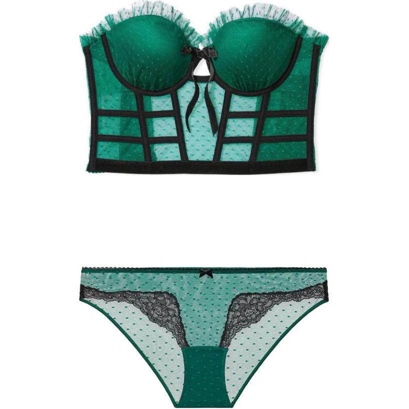 

Victoria's Secret Женский комплект белья Green Polka Dot