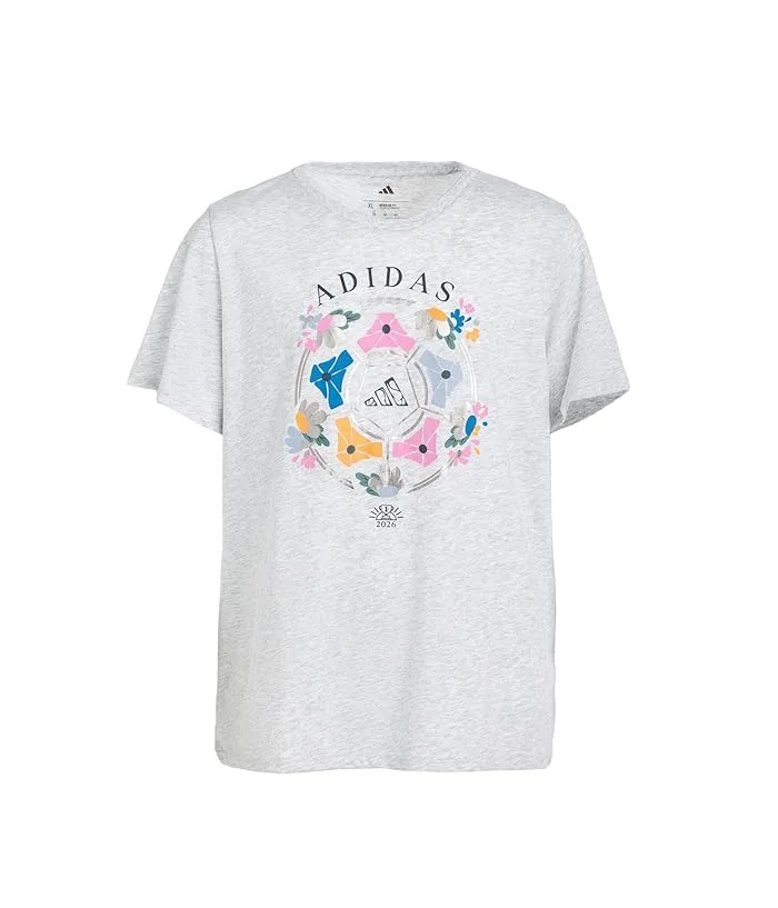 Футболка Regular Fit Heather Tee Adidas Kids, Light Grey Heather
