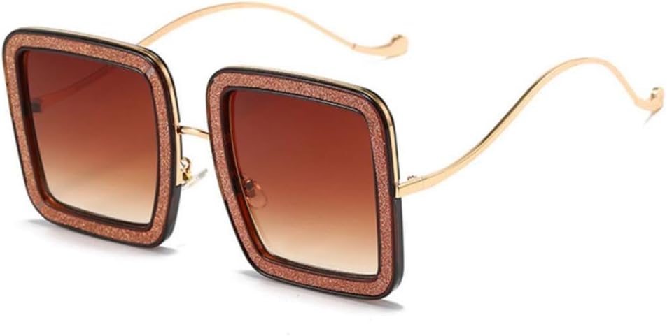 

Винтажные квадратные солнцезащитные очки с бриллиантами и кристаллами для женщин, большие модные солнцезащитные очки с защитой от УФ-излучения UV400, стильные женские очки generic, 5