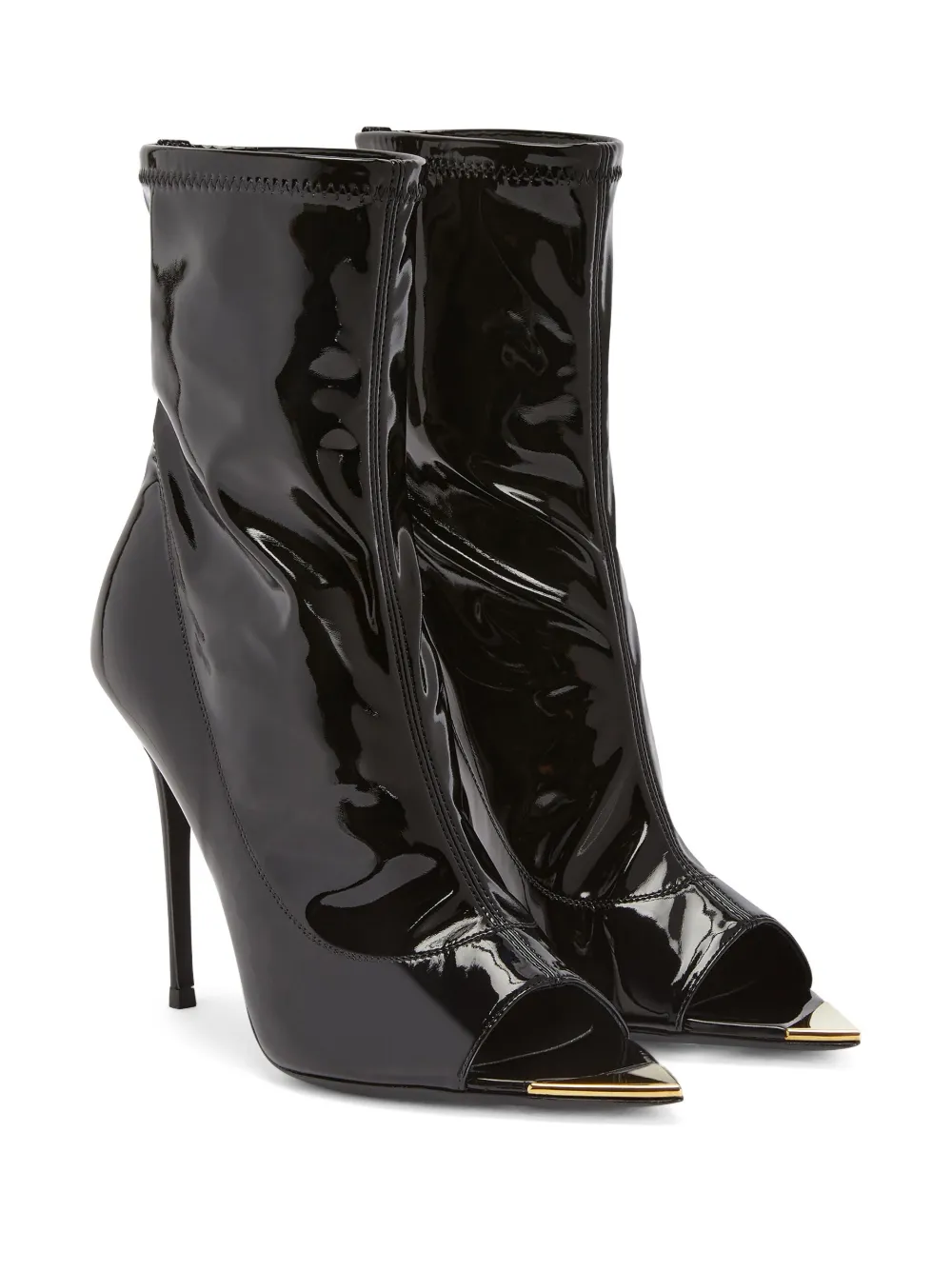 Ботильоны Intriigo 105 с открытым носком Giuseppe Zanotti, черный — фото 2