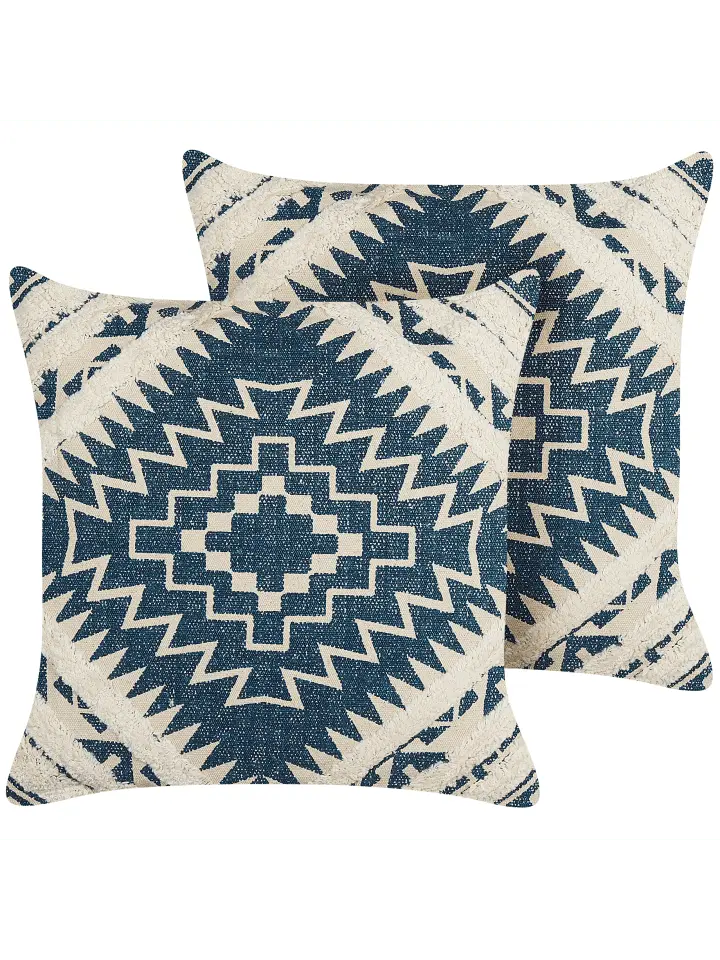 

Декоративная подушка Beliani 2 tlg Deko SAFI, цвет blau/beige