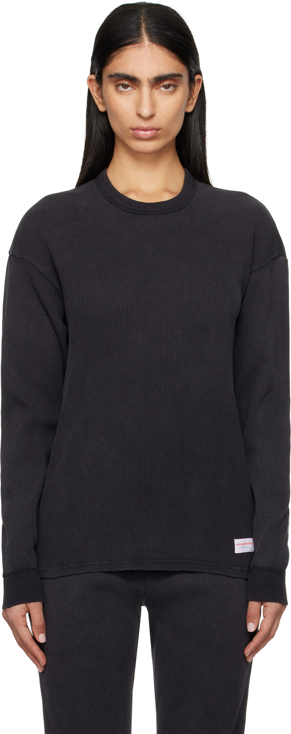 

Черная футболка с длинными рукавами Alexander Wang