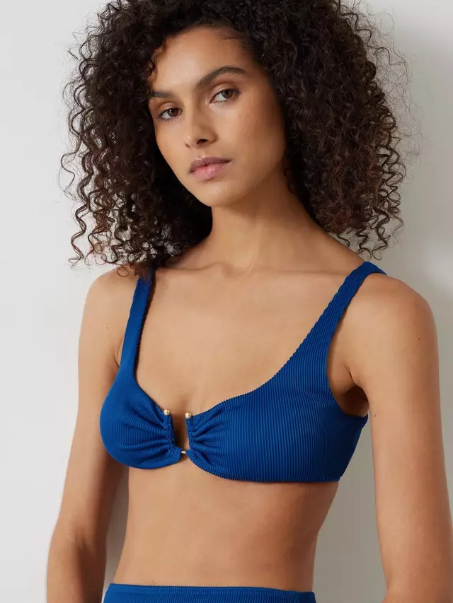 

Топ бикини HUSH Chloe Rib, цвет petrol