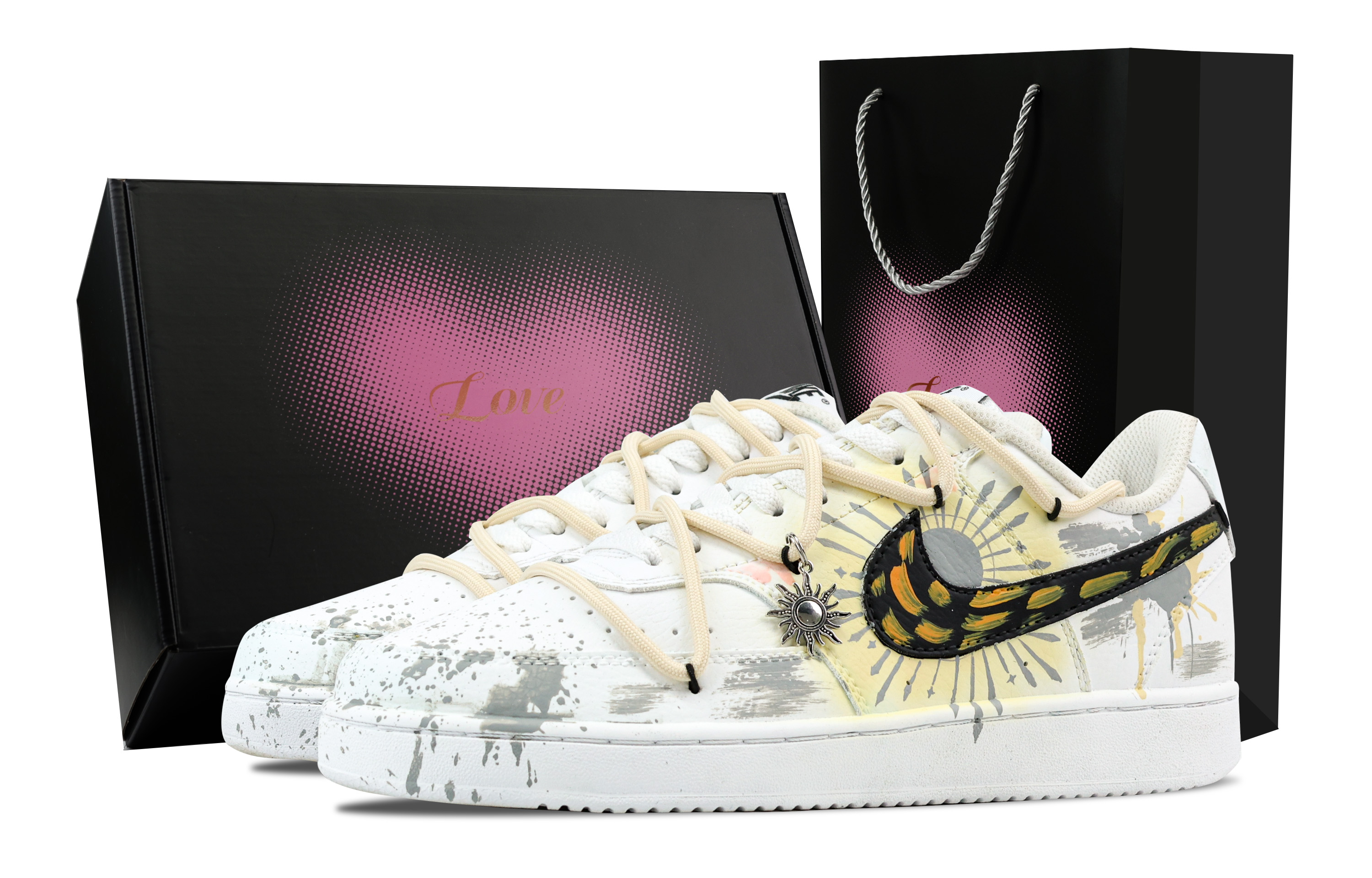 

Nike Кроссовки Court Vision 1 Sun God с низким верхом, противоскользящие, износостойкие, мужские, желтые