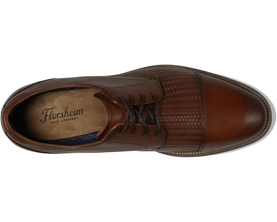 Оксфорды Florsheim Rucci Weave Cap Toe Oxford, цвет Cognac — фото 2