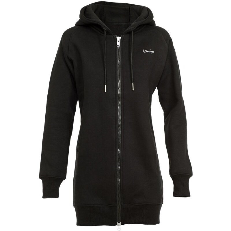 

Длинная, уютная куртка с капюшоном и двусторонней молнией j006 Winshape, черный