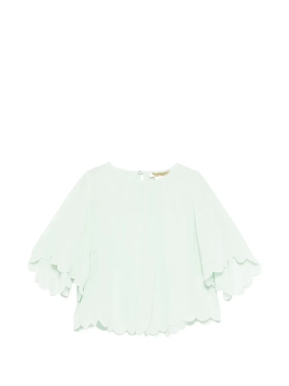 Топ с фигурным краем Stella Mccartney Kids, зеленый
