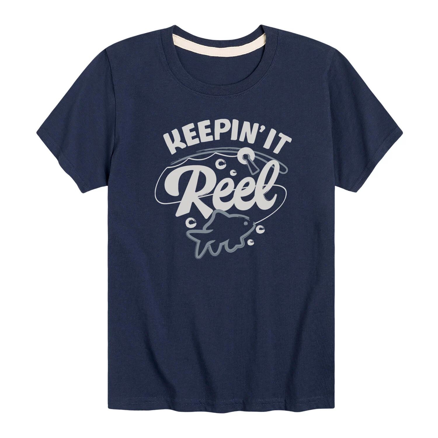 

Футболка с рисунком рыбалки "Keepin It Reel" для мальчиков 8–20 лет Licensed Character