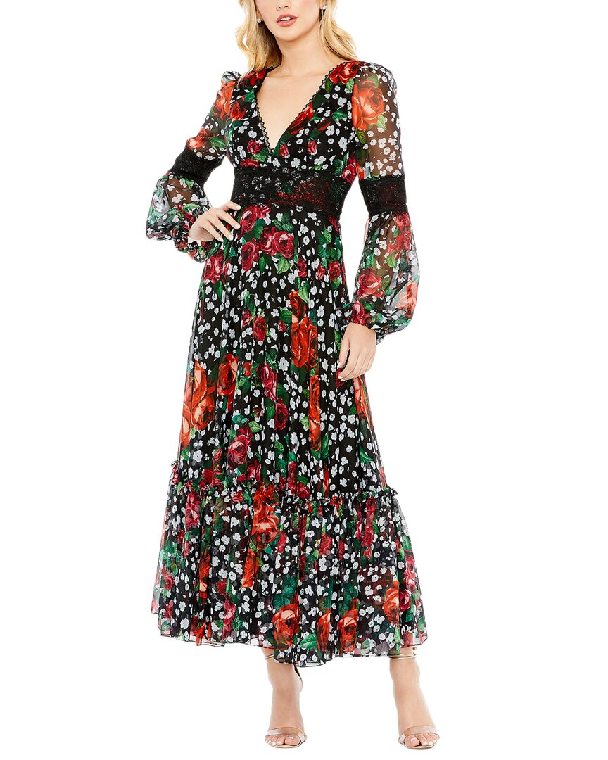 

Платье Mac Duggal А-силуэта, цвет black multi