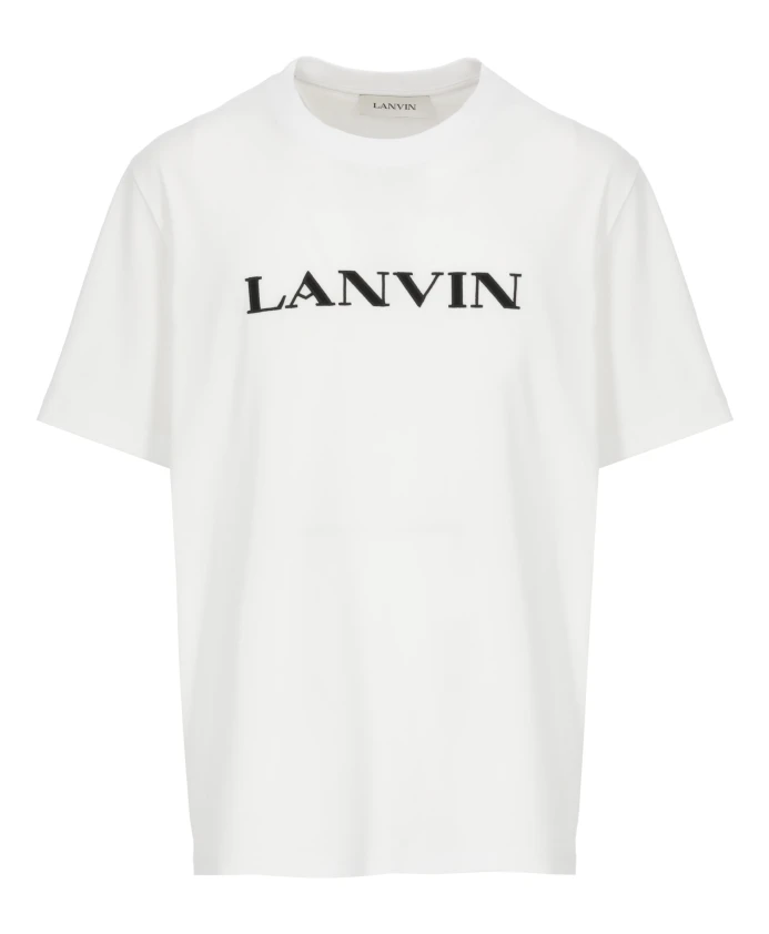 

Вышитая хлопковая футболка Lanvin, белый