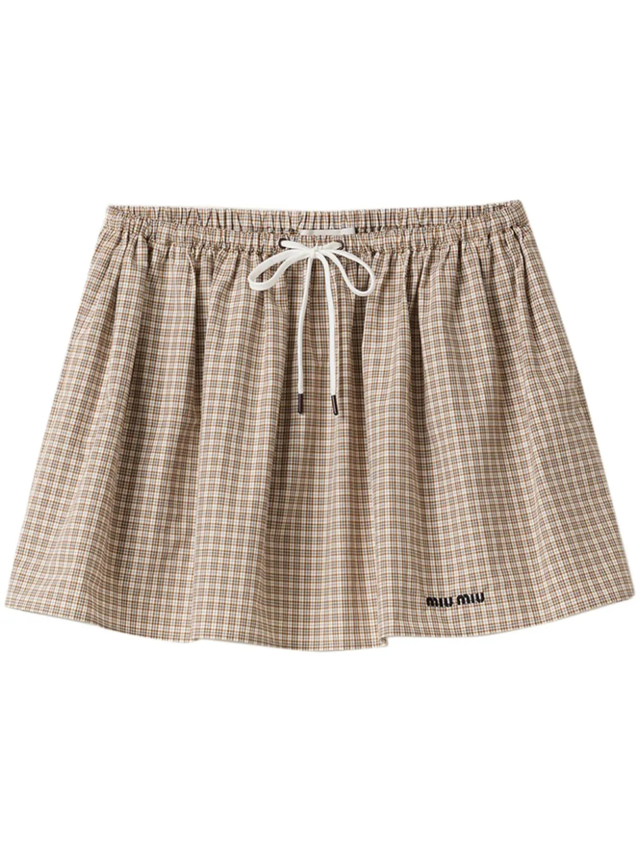 

Miu Miu юбка мини в клетку, нейтральный