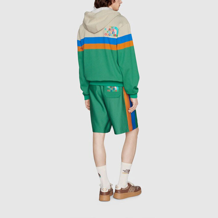 Шорты The North Face X Gucci повседневные мужские, зеленые — фото 3