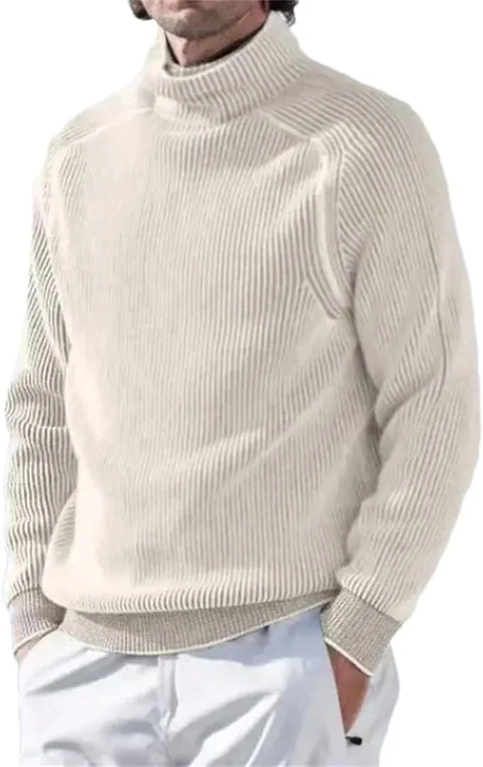 Мужской повседневный водолазный свитер Loose and Thick Warm Long-Sleeved Pullover