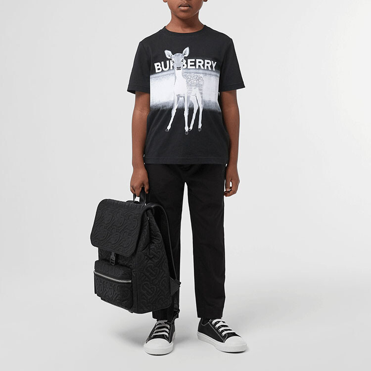 Детская футболка Burberry, цвет Black — фото 3