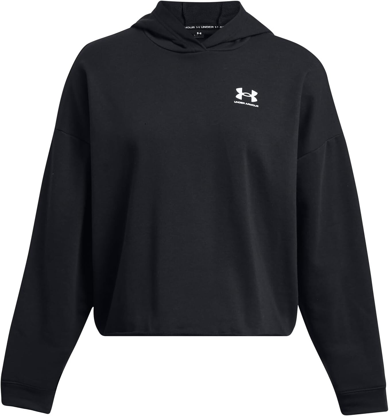 

Худи Under Armour Rival Terry Oversized Hoodie, черный/белый
