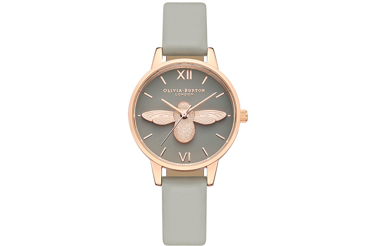 

OLIVIA·BURTON Часы Bee Wrist Watch Quartz Movement Cowhide Strap Rose Gold Watch Dial Women's Watch