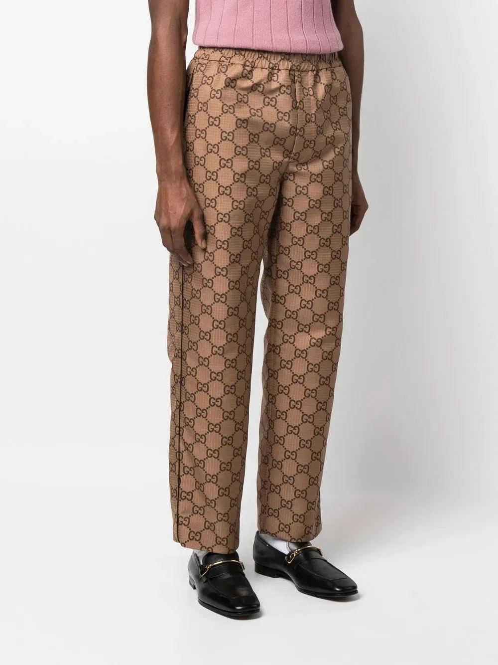 Брюки Gucci GG из рипстопа, укороченные, коричневый — фото 3
