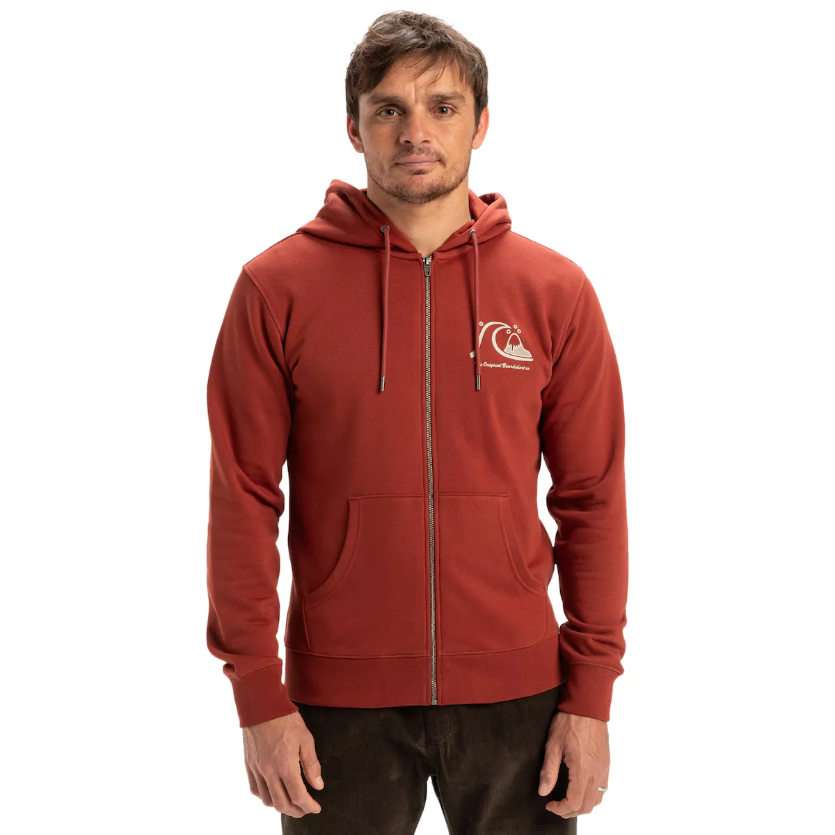 

Мужская толстовка Quiksilver с графическим рисунком, коричневый