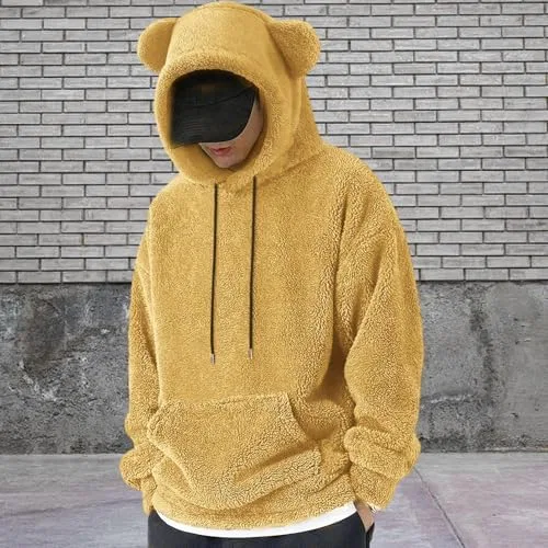 Толстовка с ушками, флисовая, Beige Yellow