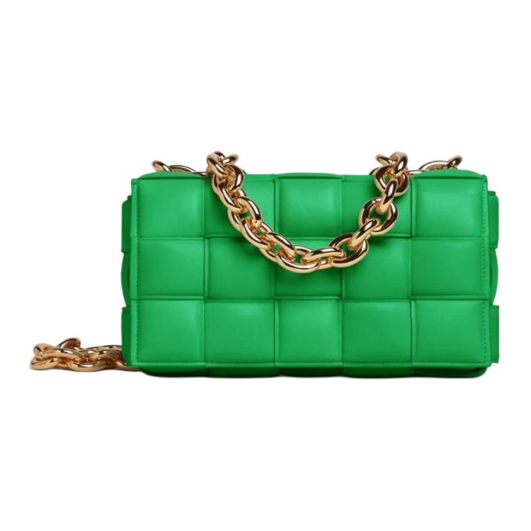 

Bottega Veneta Цепная сумка-кошелек из овчины через плечо женская попугай зеленый