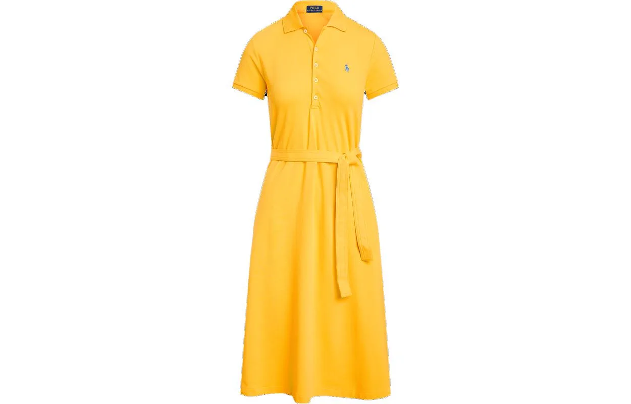 Polo Ralph Lauren Женское платье с коротким рукавом Yellow
