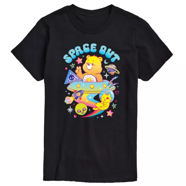 

Мужская футболка с принтом «Care Bears Space Out» Licensed Character, черный