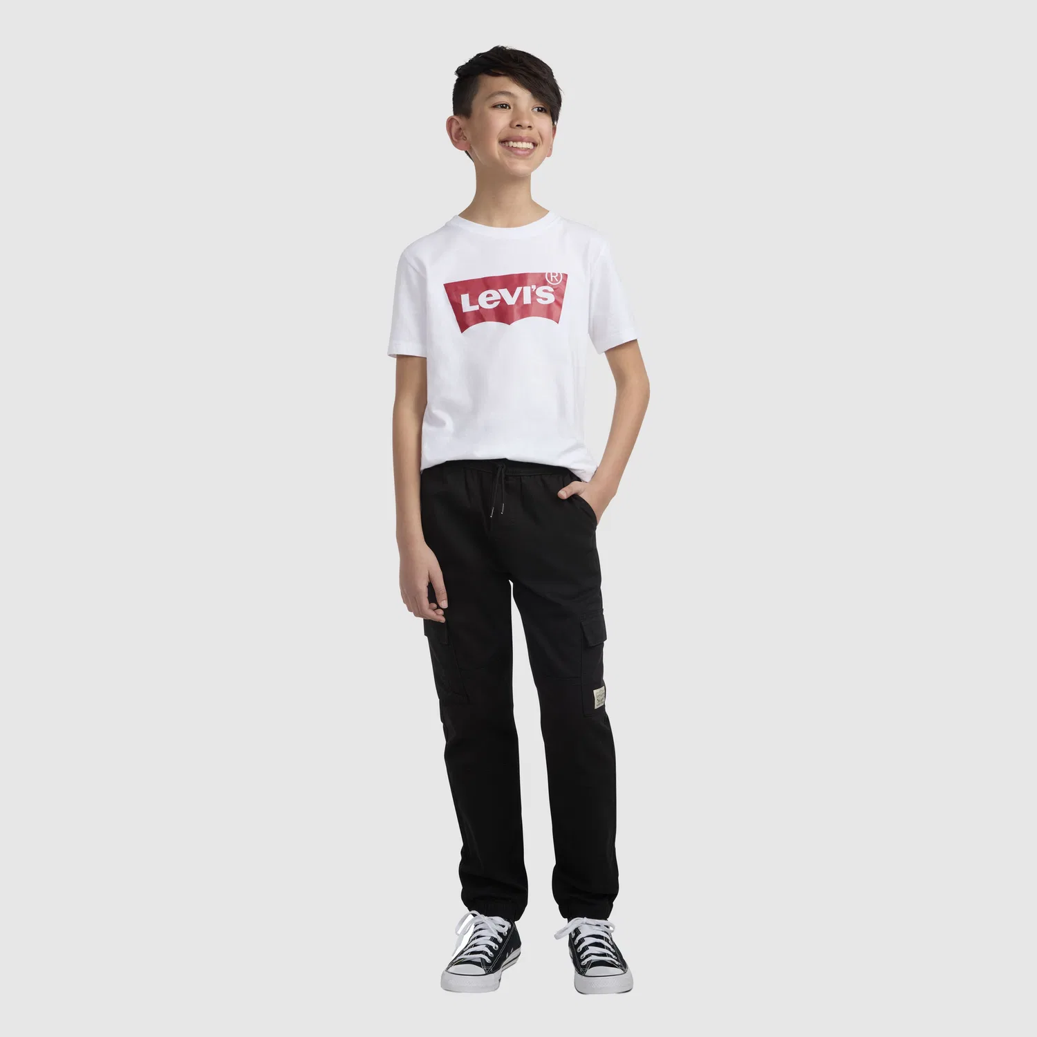 Свободные спортивные брюки-карго для мальчиков 8-20 лет Levi's, Black — фото 2
