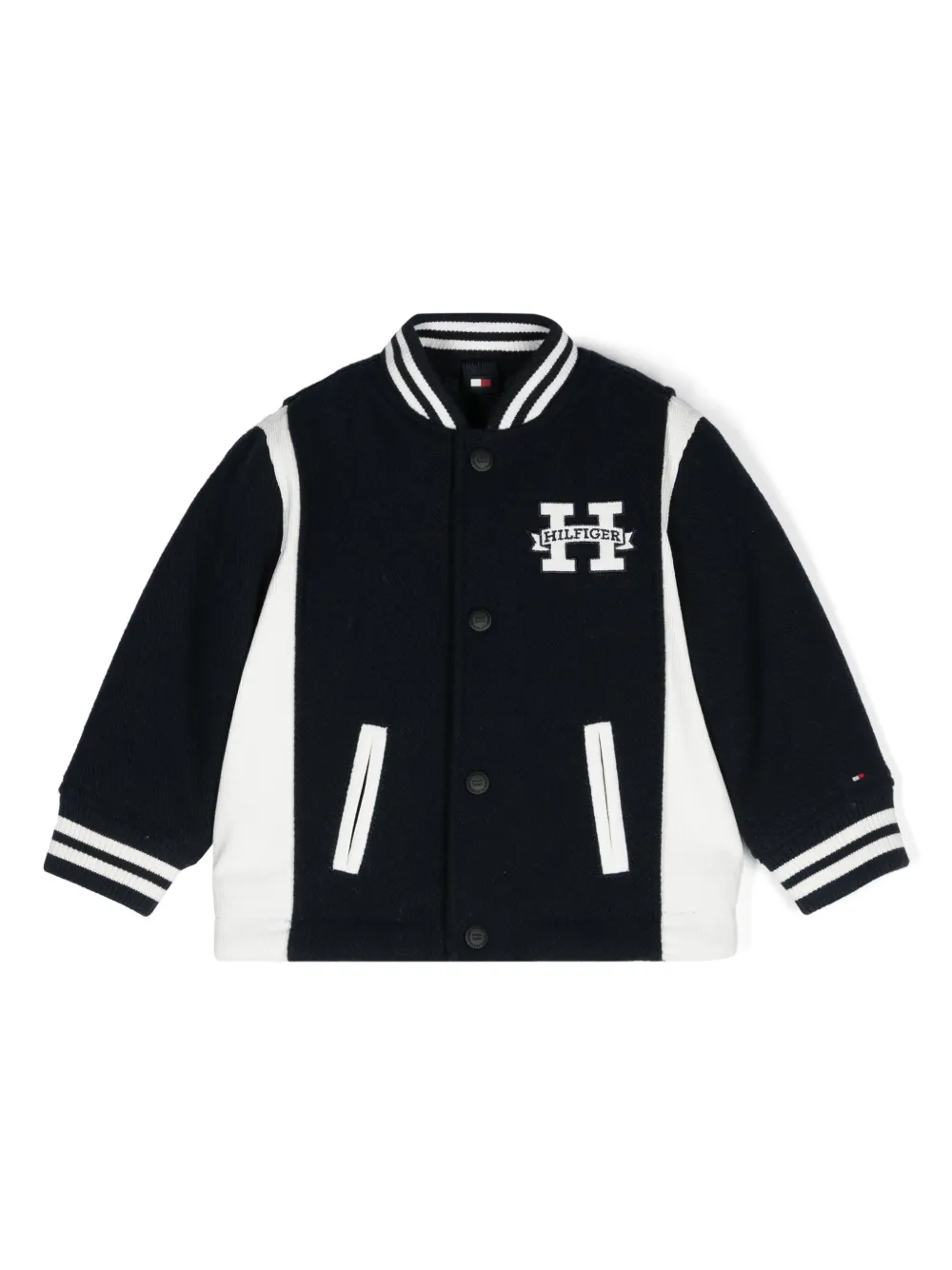 

Бомбер в стиле колор-блок Tommy Hilfiger Junior, синий