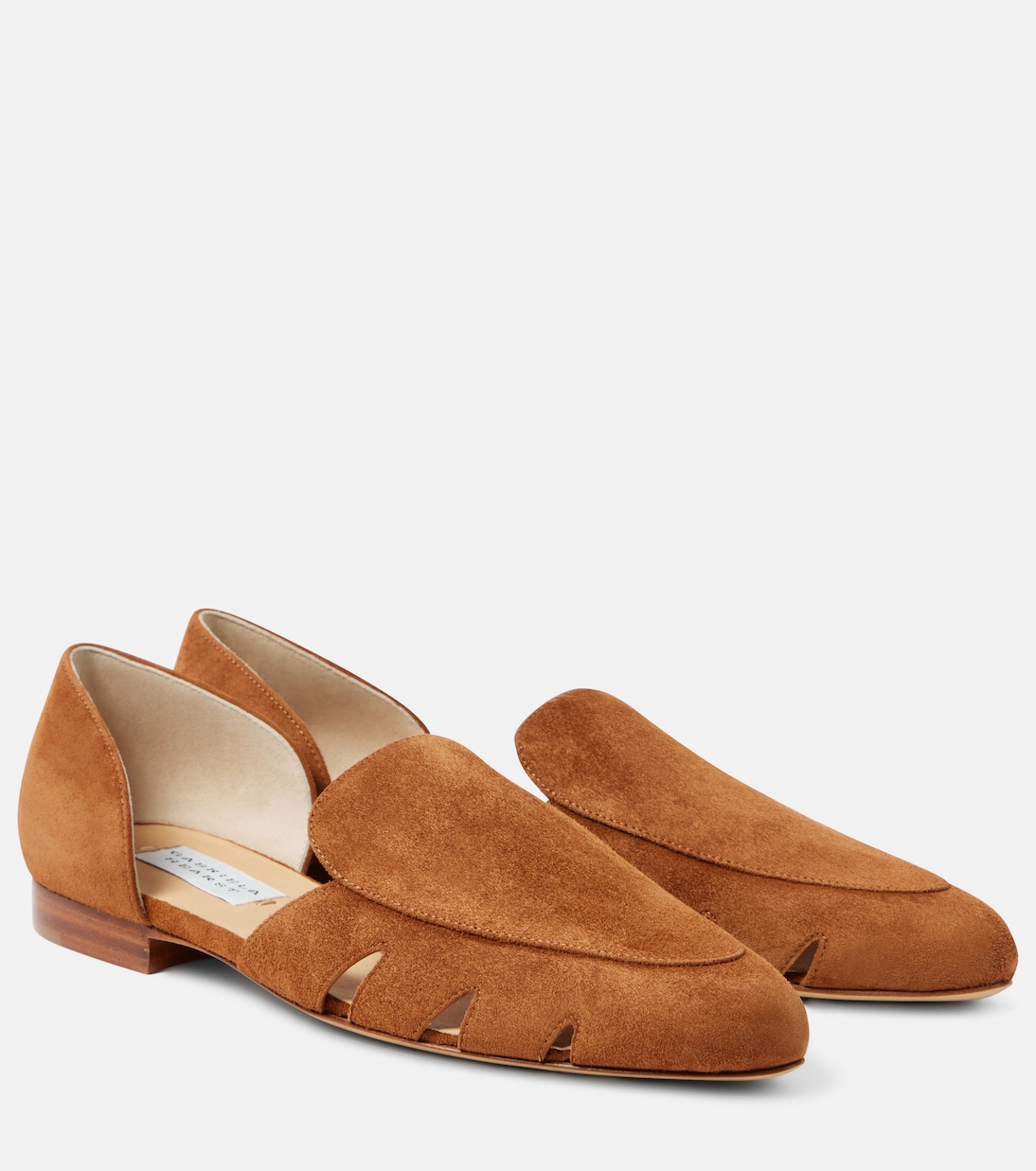 Замшевые балетки Rory Gabriela Hearst, Cognac