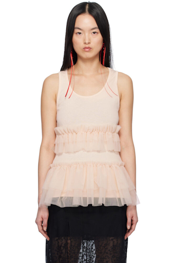 

Розовый топ-туту с подолом Simone Rocha