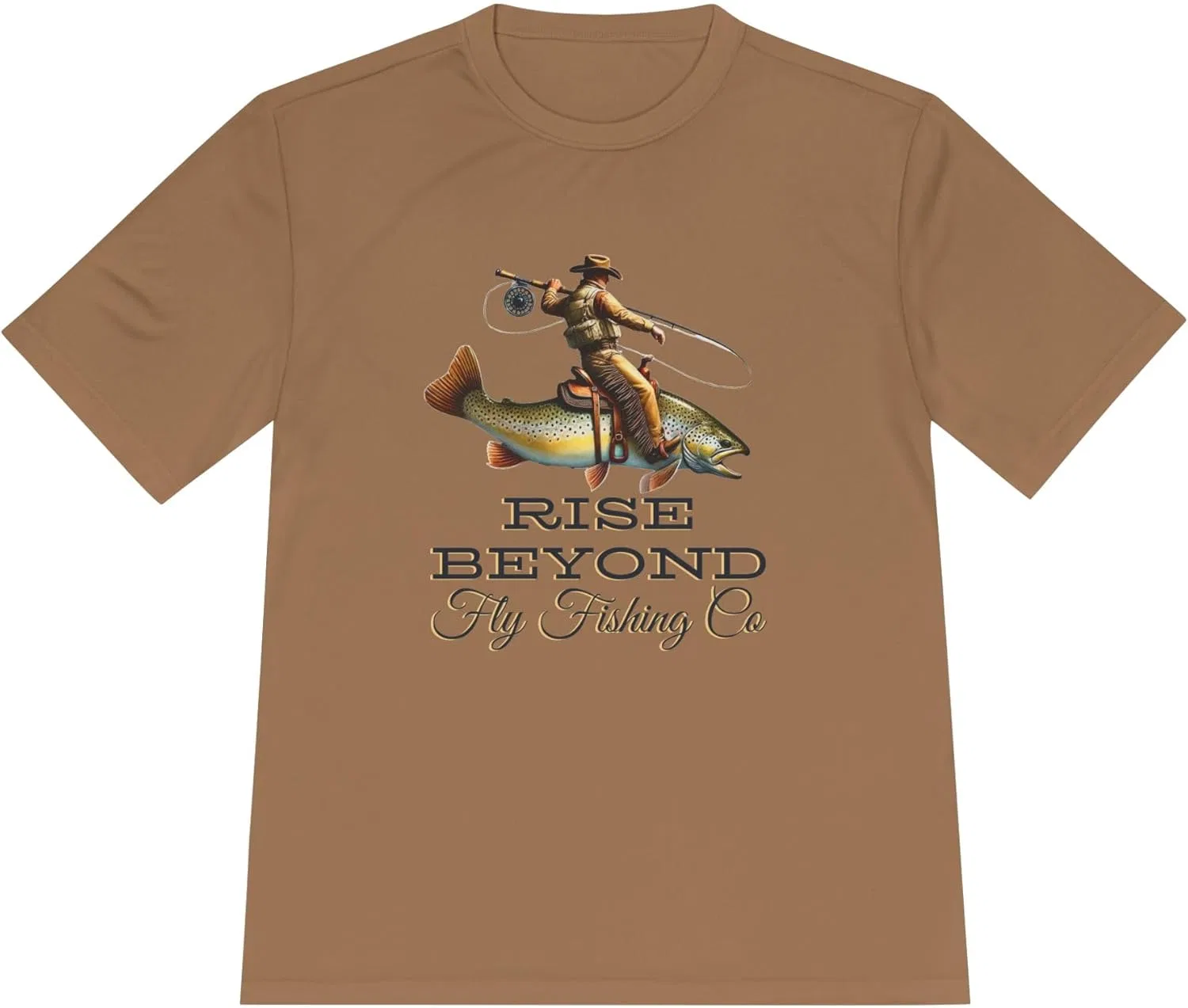 Футболка с логотипом Cowboy Trout, Rise Beyond, Woodland Brown