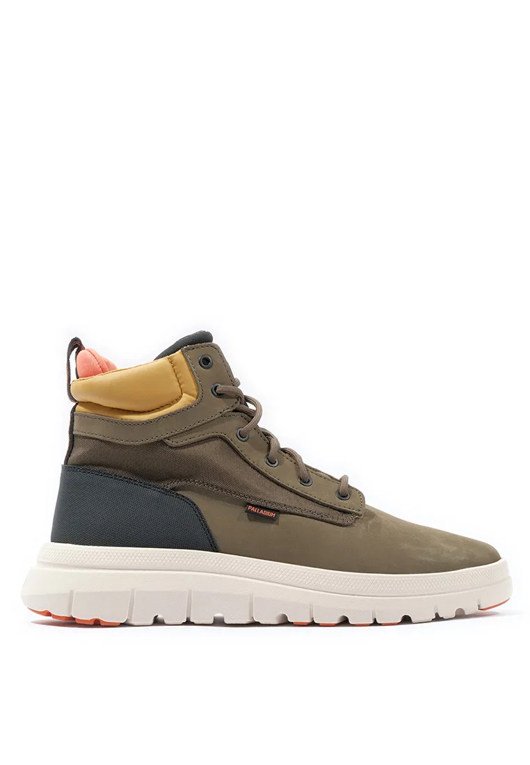 Мужские ботинки Pallaflex Cuff LTH High-Top, кожаные, высокие Palladium, зеленый