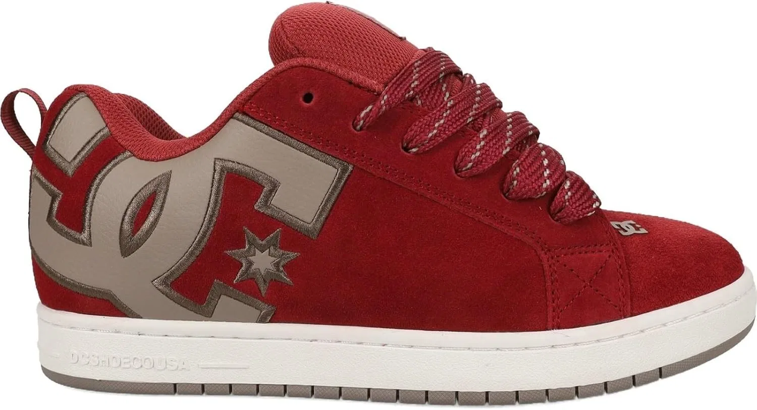 Кроссовки DC Shoes Court Graffik Se, Brick Red Warm Taupe Off White — фото 2