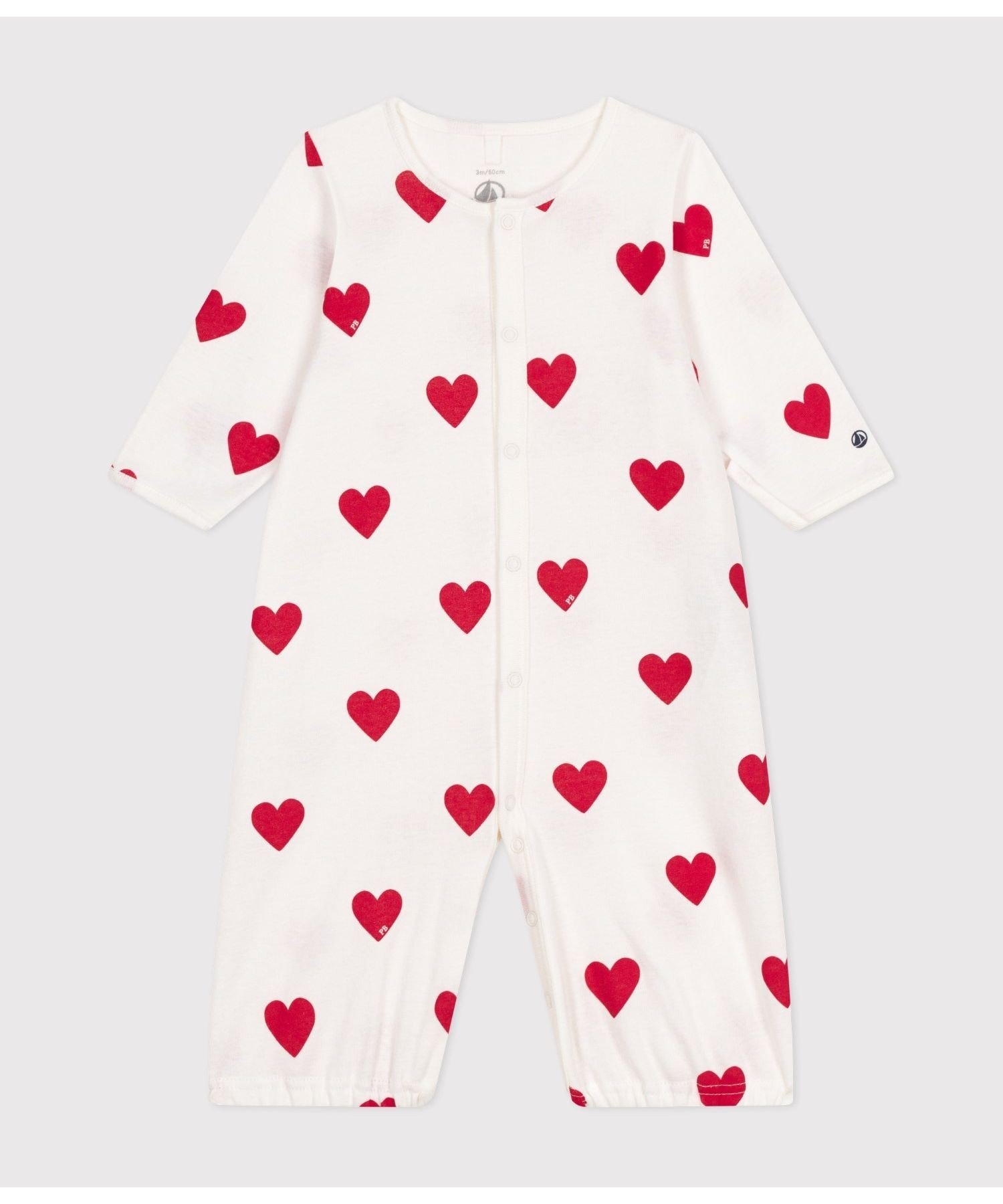 Двусторонний комбинезон с принтом Petit Bateau, Off-white/Red