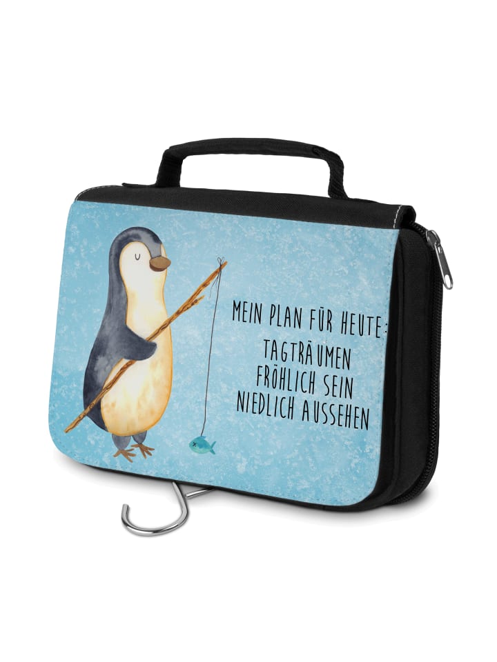 

Mr. & Mrs. Panda Косметичка Penguin Angler с надписью, ледяного синего цвета