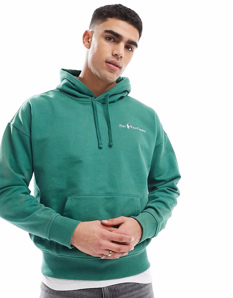 

Толстовка свободного кроя из плотного флиса с логотипом игрока Polo Ralph Lauren, средне-зеленого цвета