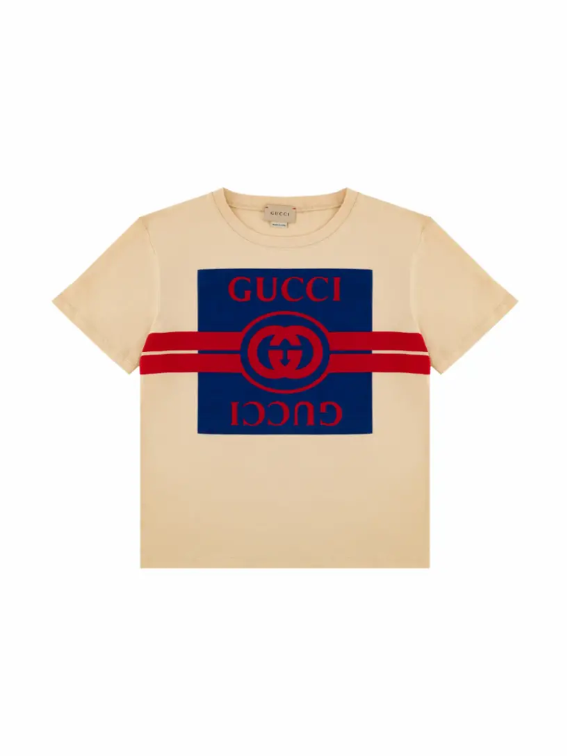 

Хлопковая футболка Interlocking G Gucci, мультиколор