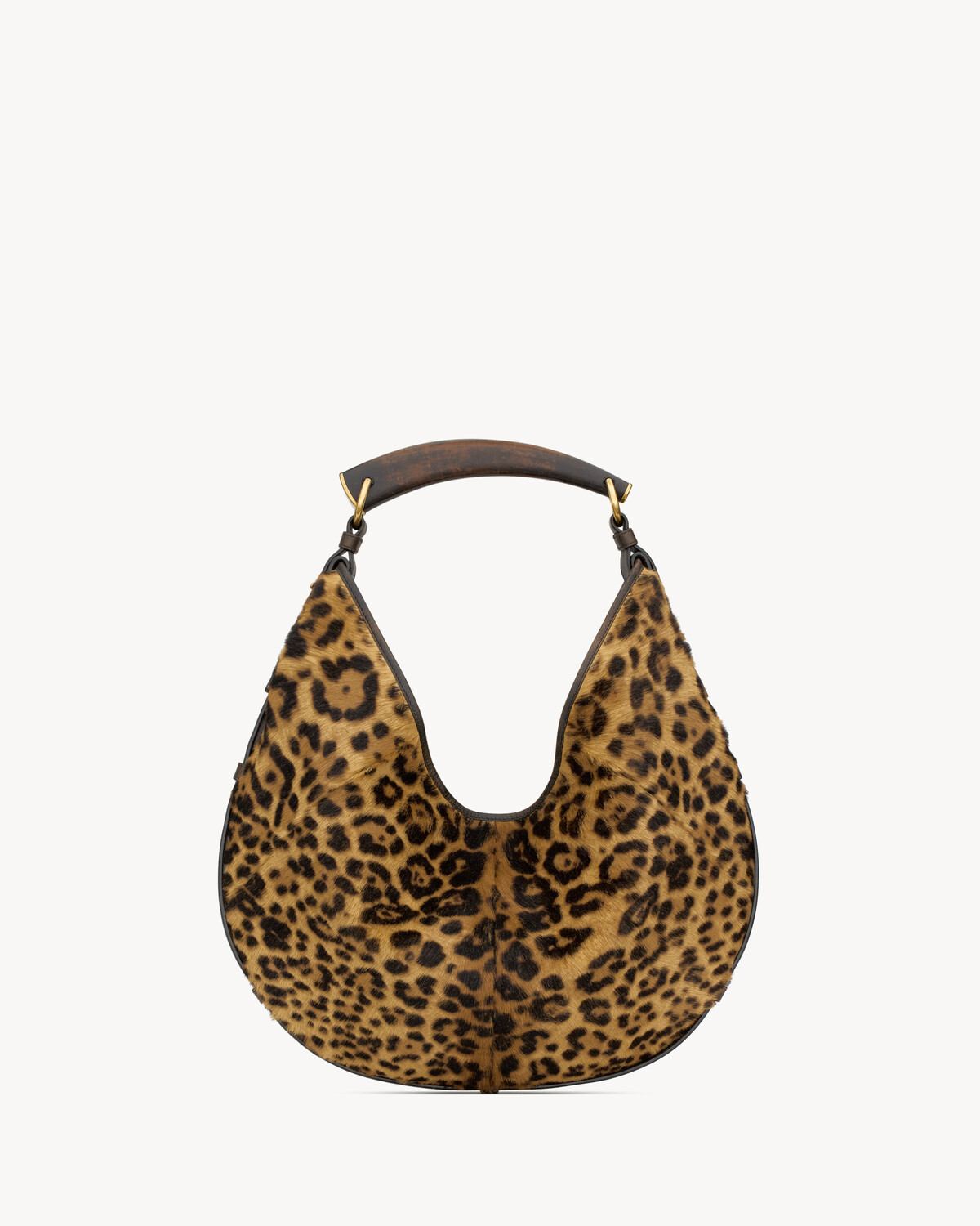 

MOMBASA среднего размера из пони-кожи SAINT LAURENT, коричневый