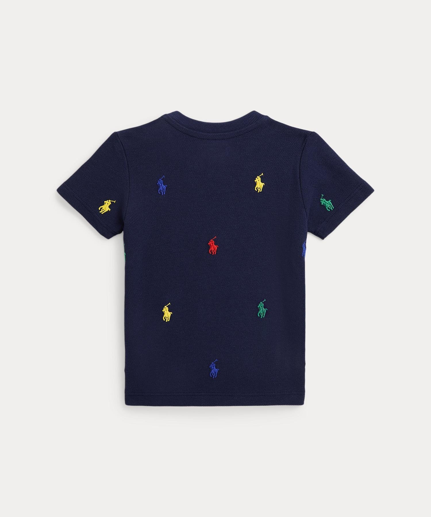Детская футболка-поло Polo Pony из хлопковой сетки. Polo Ralph Lauren, 410 Navy — фото 2