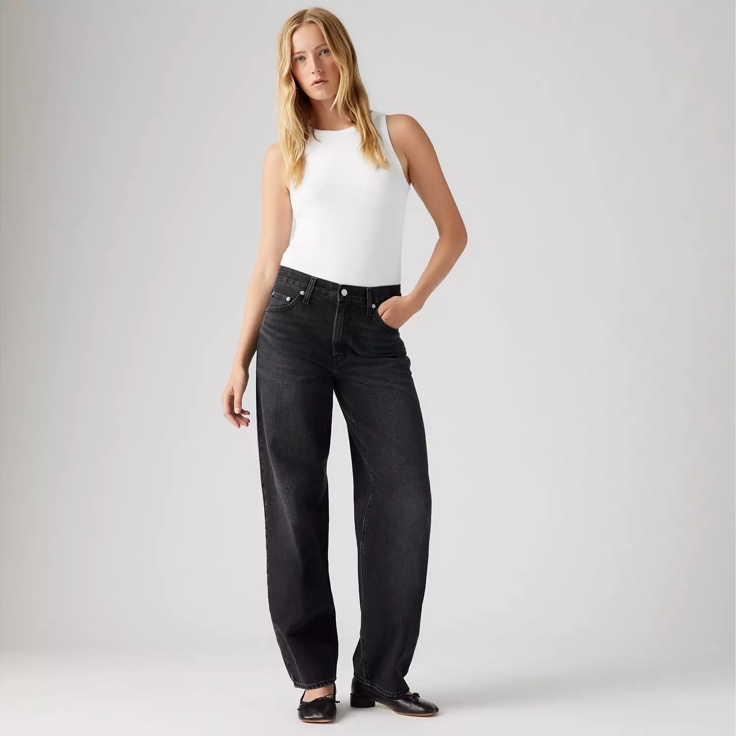 

Женские джинсы Baggy Dad Levi's, цвет Shrink Up - Black