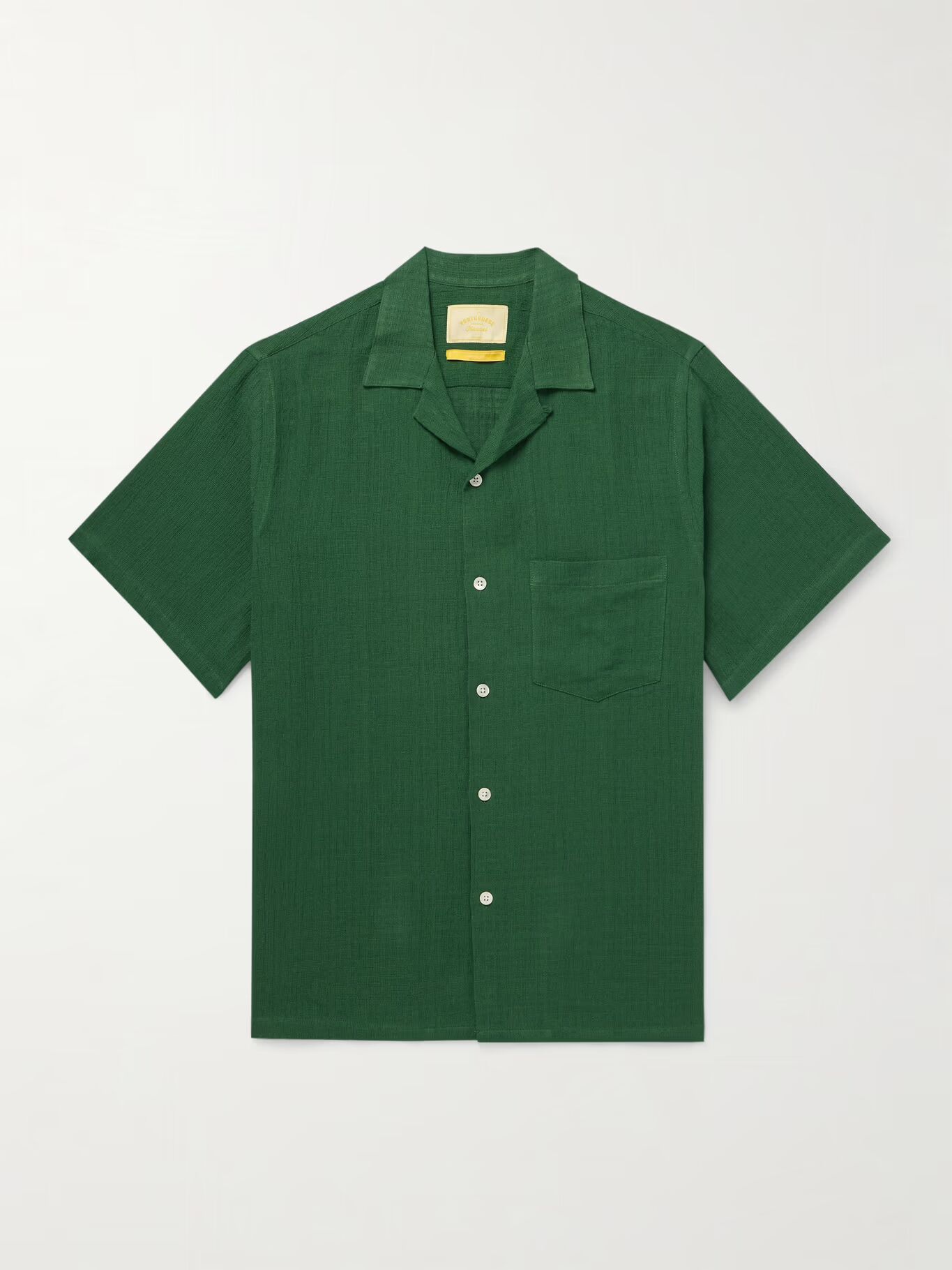 

Рубашка из хлопчатобумажной ткани с отложным воротником и марлей PORTUGUESE FLANNEL, зеленый