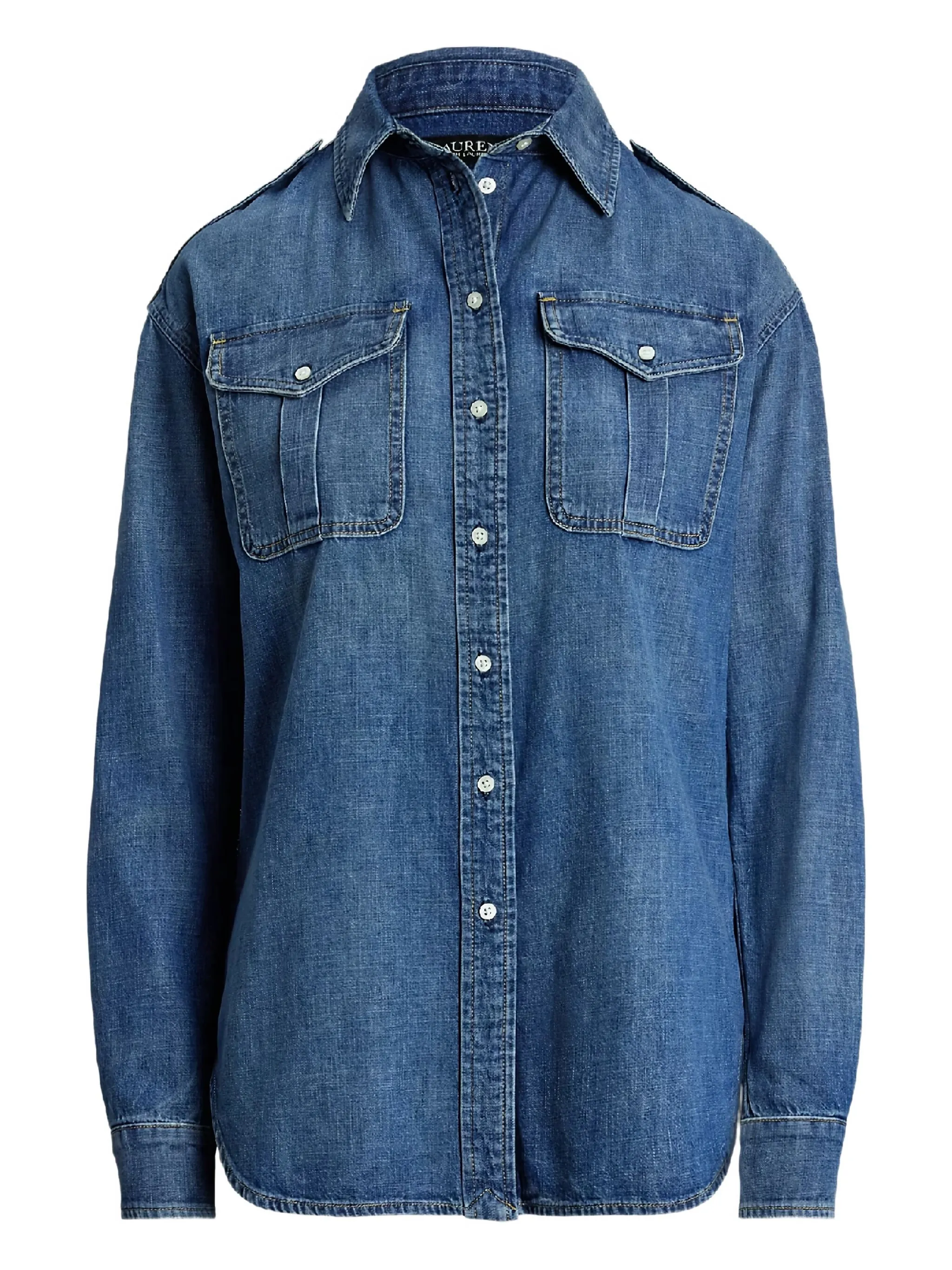 

Рубашка с карманами Lauren Ralph Lauren, синий