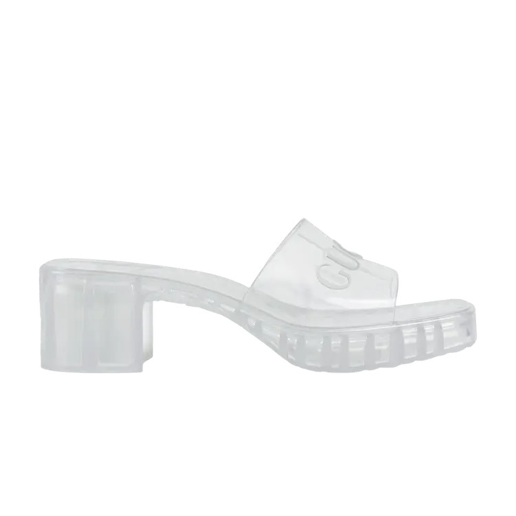 

Сандалии Gucci Wmns 60mm Slide Sandal Transparent, белый