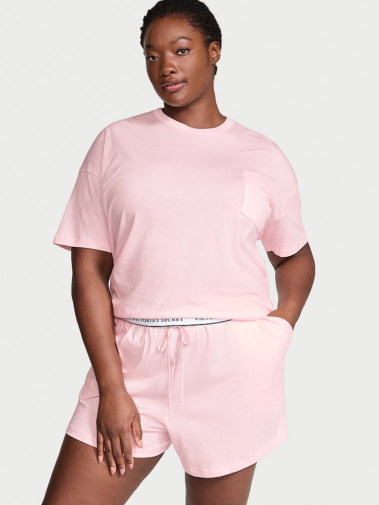 

Короткий пижамный комплект из 100% хлопка Victoria'S Secret, розовый