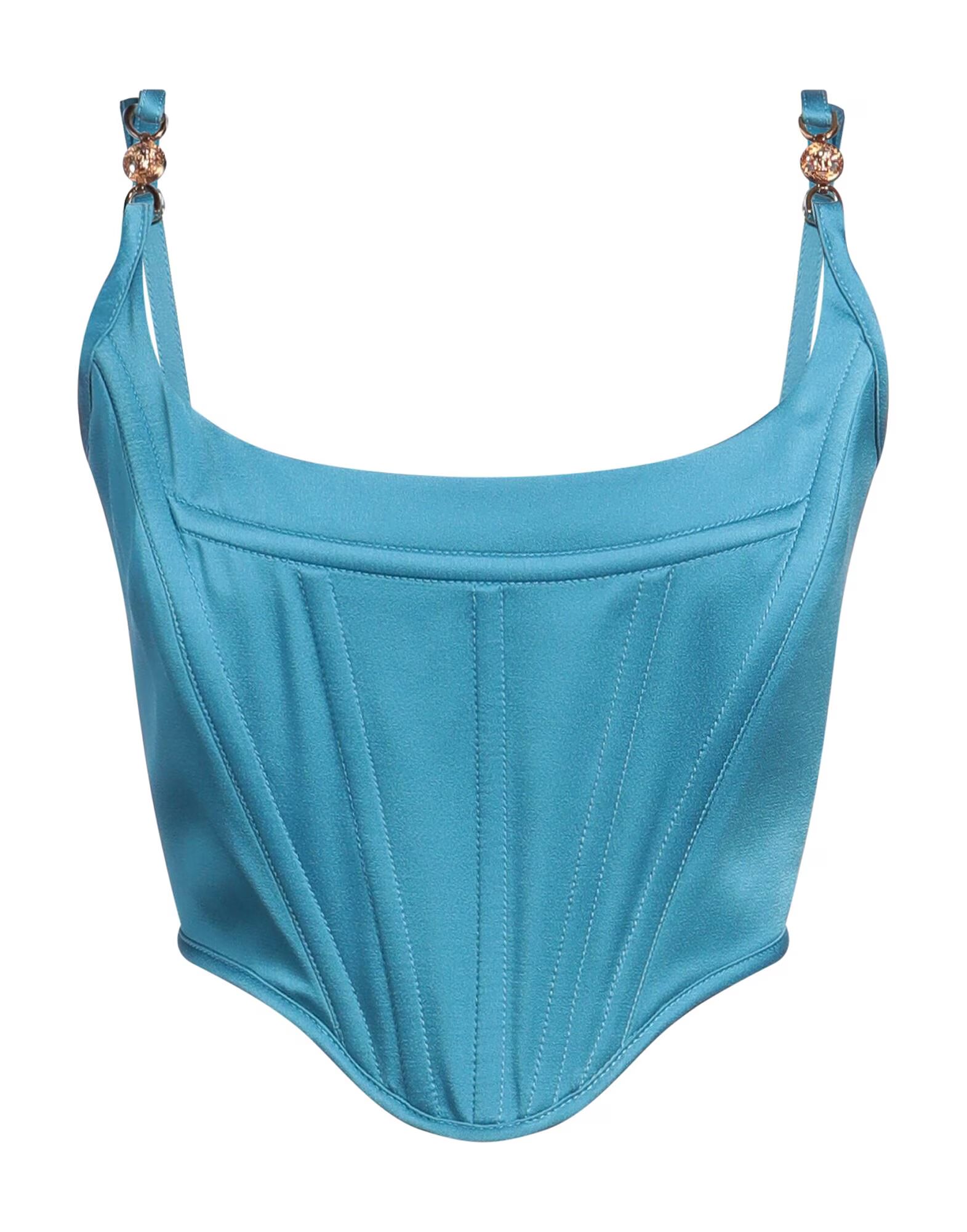 

Кроп-топ Versace, светло-голубой