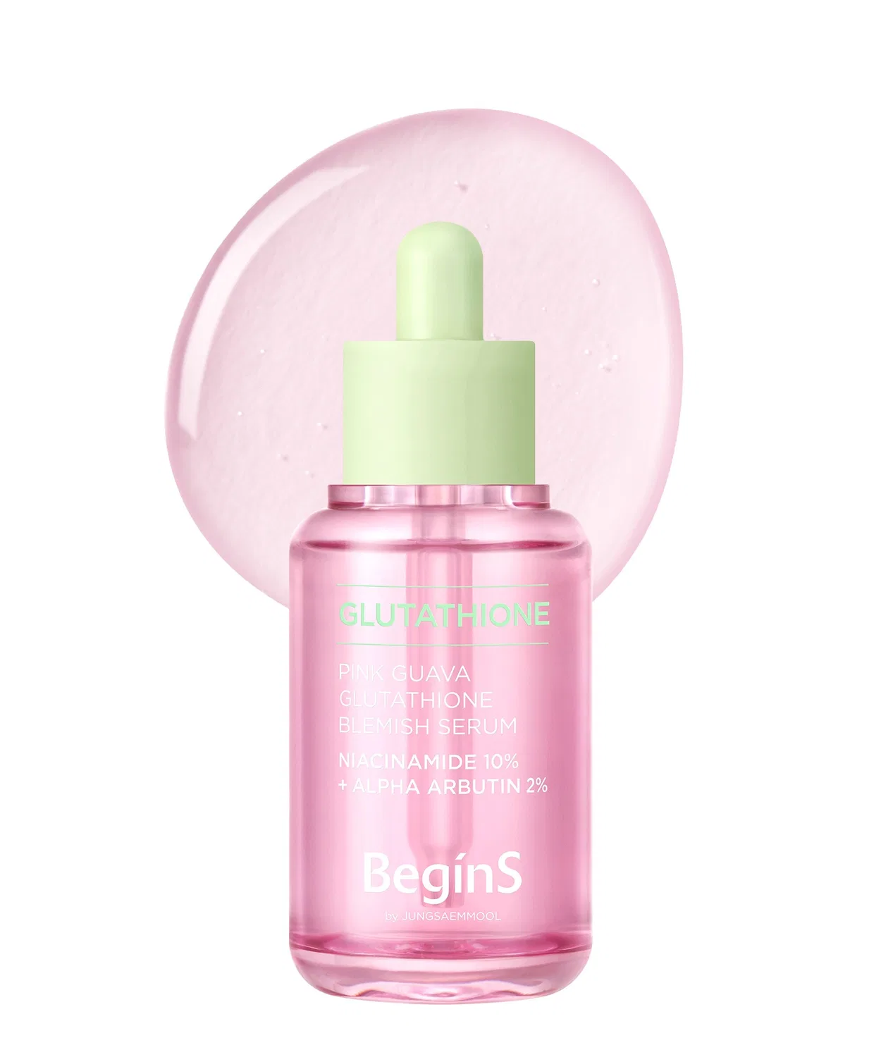 Набор сыворотки осветляющей BeginS by JUNG SAEM MOOL Pink Guava Glutathione Blemish, 30 мл + сменный блок 30 мл
