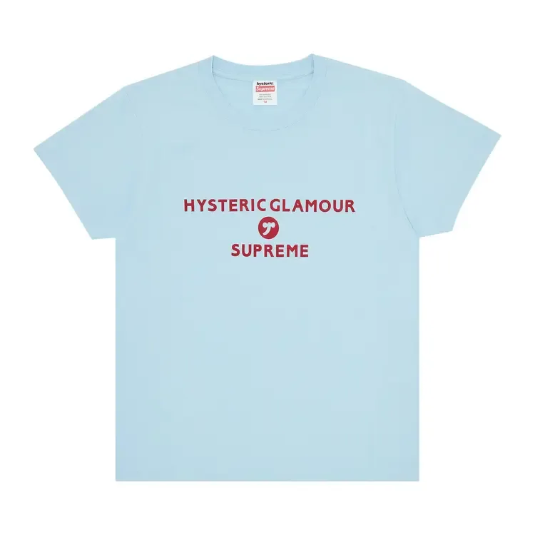 Детская футболка Supreme x HYSTERIC GLAMOUR, светло-голубая