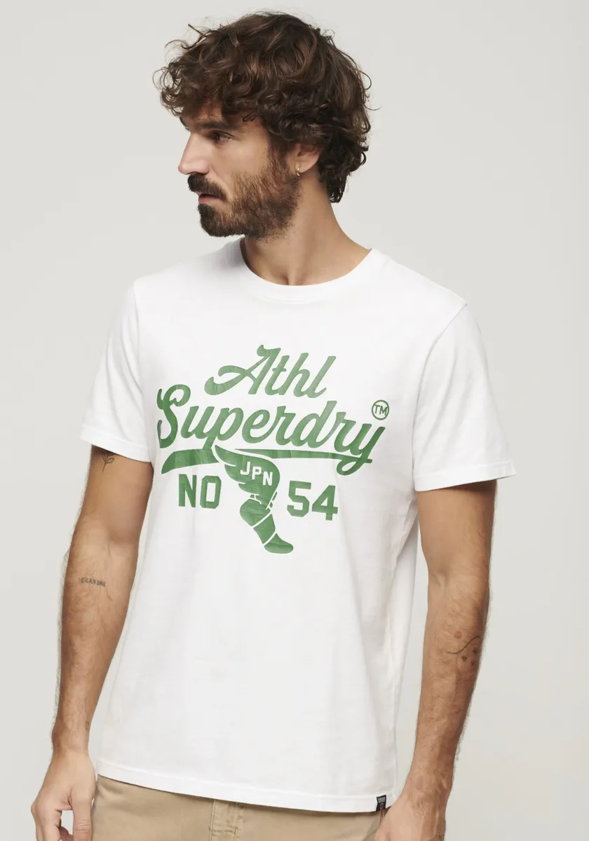 

Рубашка с короткими рукавами Superdry "SD-TRACK & FIELD ATH GRAPHIC TEE", цвет Optic