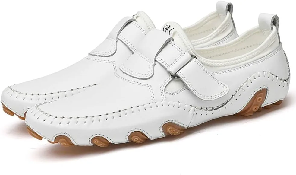 

Мужские повседневные кожаные лоферы mitvr, пенни-лоферы, мокасины, плоские туфли, ботинки-лоферы, белый