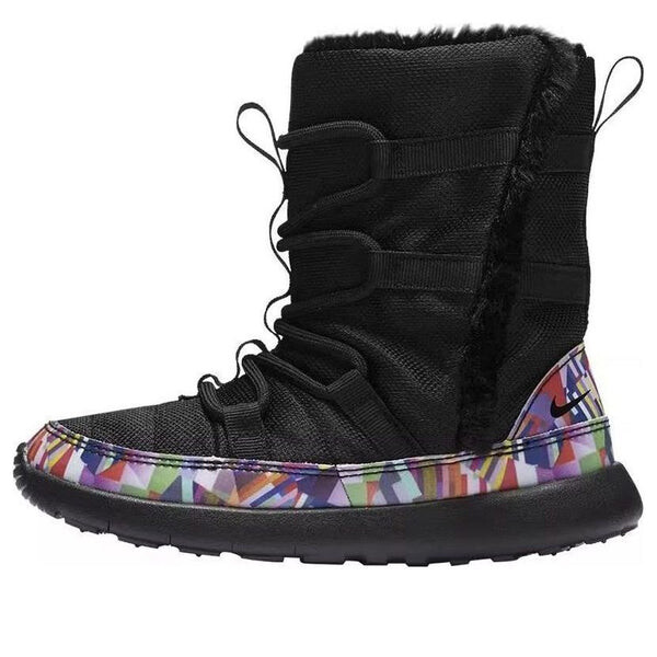 

Кроссовки roshe one hi print Nike, черный